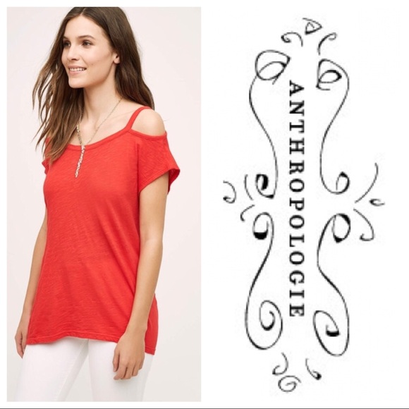 Anthropologie Tops - Anthropologie Open Shoulder Tee
